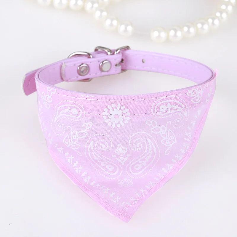 Adjustable Leather Dog Bandana