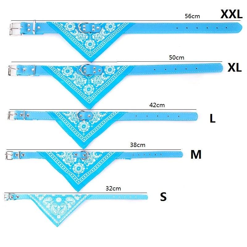 Adjustable Leather Dog Bandana