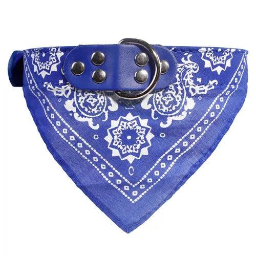Adjustable Leather Dog Bandana
