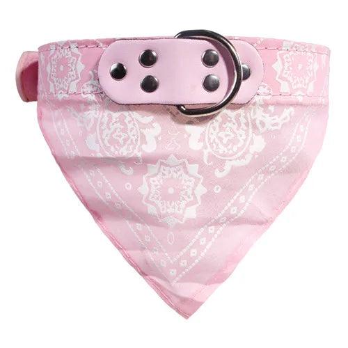 Adjustable Leather Dog Bandana