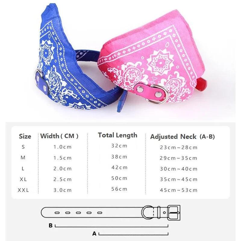 Adjustable Leather Dog Bandana