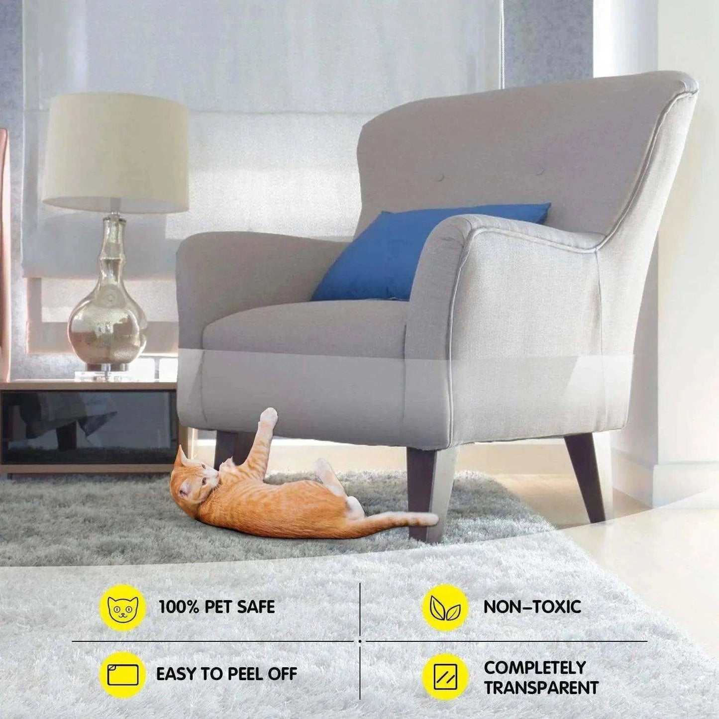 Cat Scratcher Deterrent TapeDescription:
Say goodbye to scratched furniture! This double-sided sticky tape protects your couch while training your cat to stay away, offering peace of mind and pRegal Pet PalaceRegal Pet PalaceCat Scratcher Deterrent Tape