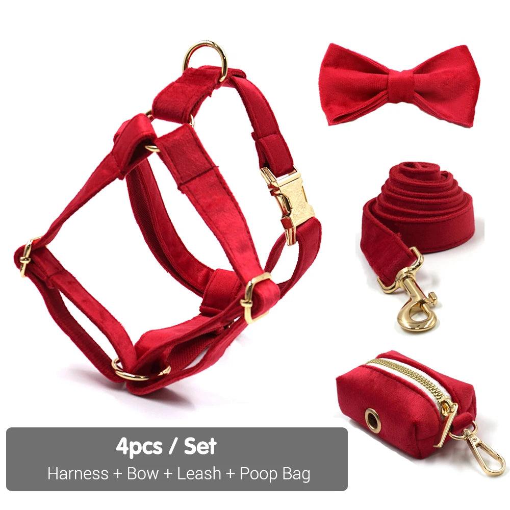 Luxurious Red Velvet Harness