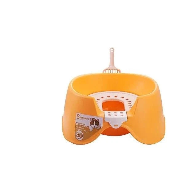 Squatting Cat Litter BoxDescription:
Make your cat’s bathroom experience more comfortable with this semi-enclosed, double-deck litter box. Easy to clean and designed for hygiene, it keeps Regal Pet PalaceRegal Pet PalaceSquatting Cat