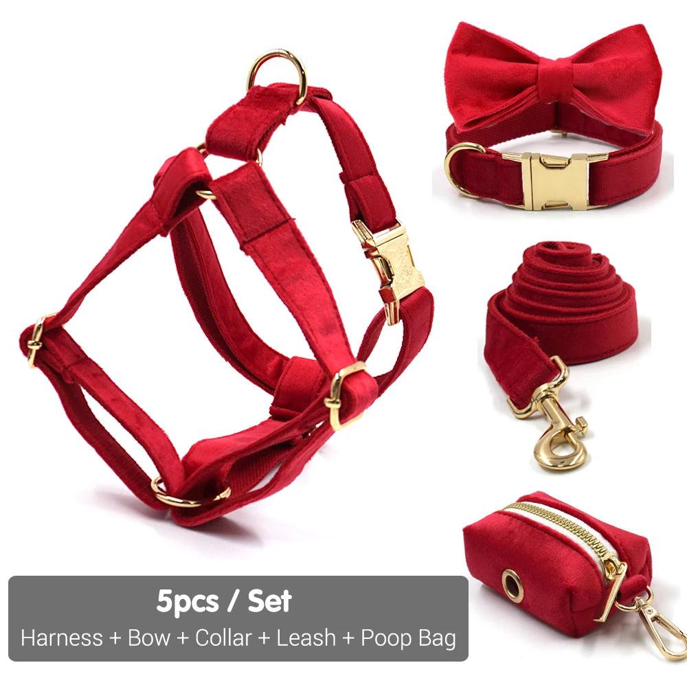 Luxurious Red Velvet Harness