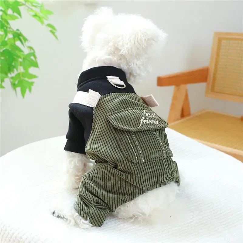 Corduroy Pet Jumpsuit Overalls