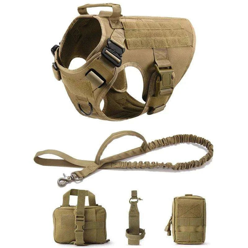 Tactical Dog Harness SetDescription:
Gear up your dog for any adventure with this military-style harness! Perfect for training and outdoor activities, it provides comfort, control, and durRegal Pet PalaceRegal Pet PalaceTactical Dog Harness