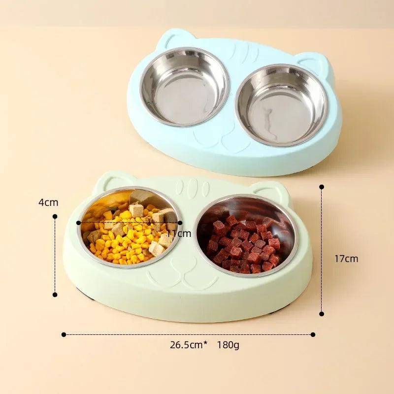Macaron Double Pet Bowl Set