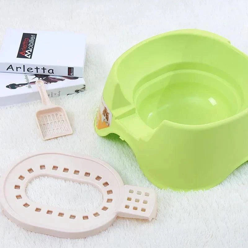 Squatting Cat Litter BoxDescription:
Make your cat’s bathroom experience more comfortable with this semi-enclosed, double-deck litter box. Easy to clean and designed for hygiene, it keeps Regal Pet PalaceRegal Pet PalaceSquatting Cat