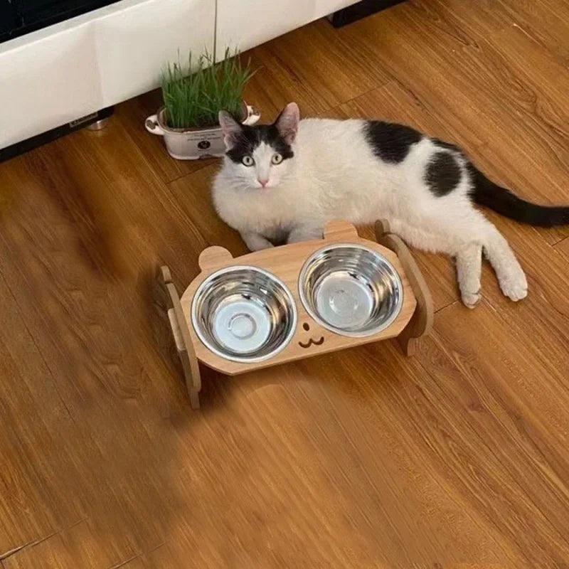Adjustable Wooden Pet Bowls