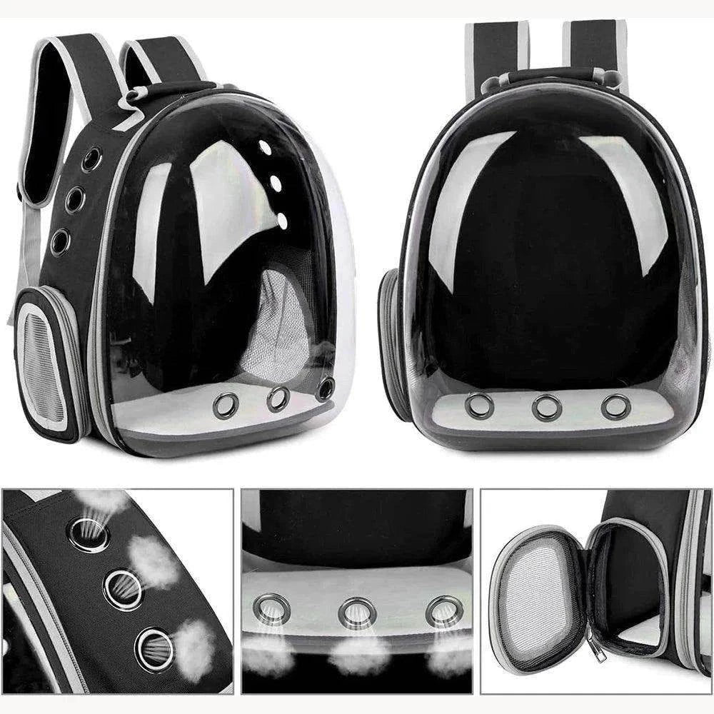 Space Capsule Pet BackpackDescription:
Turn heads while giving your pet a cozy, breathable travel experience. This transparent bubble backpack keeps them safe, stylish, and close on every adRegal Pet PalaceRegal Pet PalaceSpace Capsule