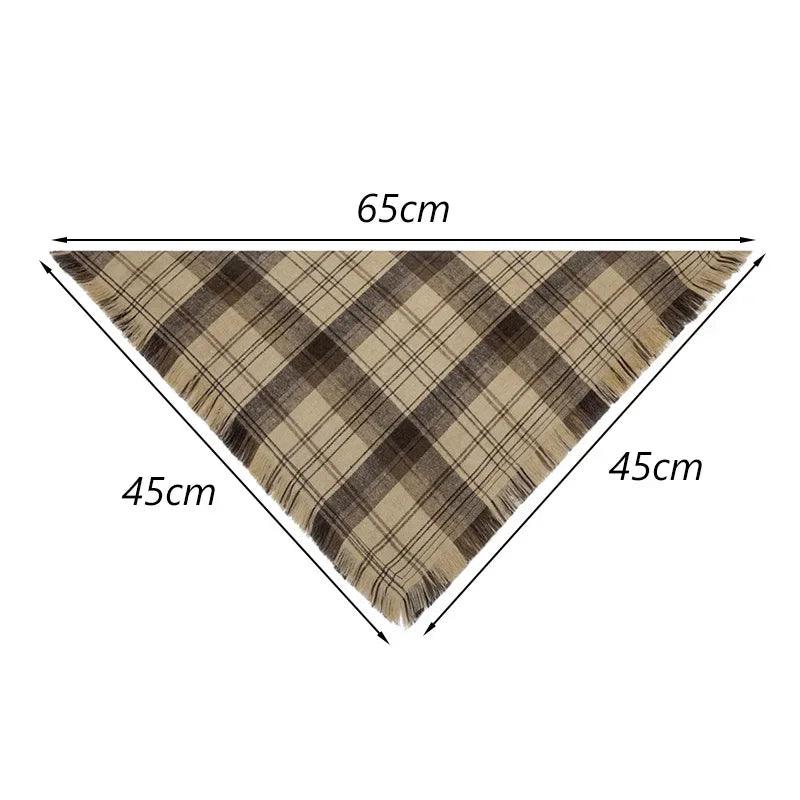 Plaid Dog Bandana Set