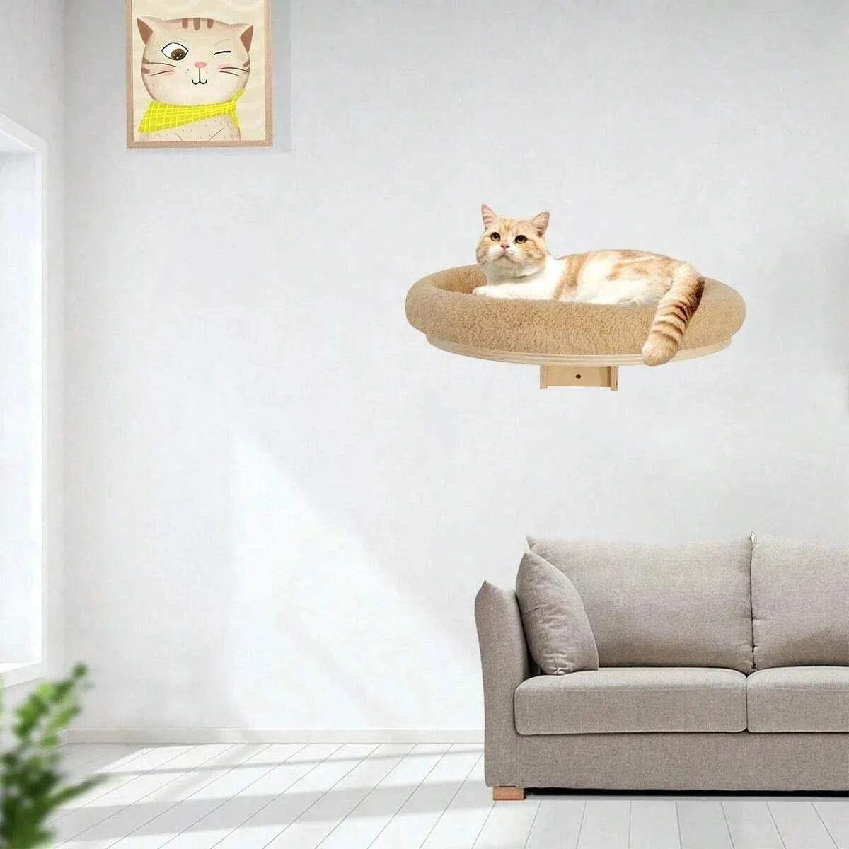 Wall-Mounted Cat Climbing LadderDescription:
Give your cat the ultimate climbing adventure with this stylish wall-mounted ladder and hammock combo. Perfect for active cats who love to explore and Regal Pet PalaceRegal Pet PalaceWall-Mounted Cat
