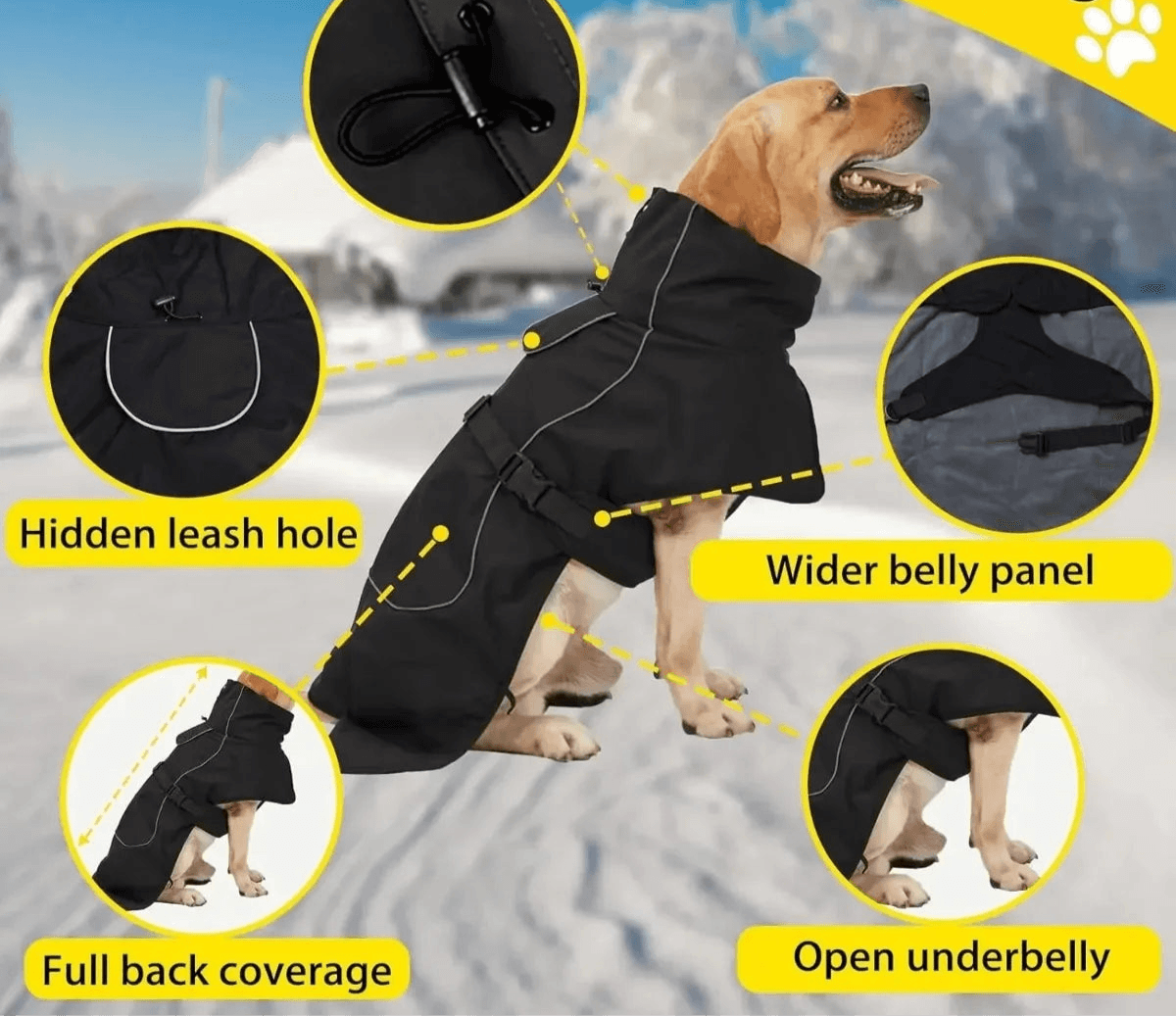 Waterproof Dog Jacket with Fleece