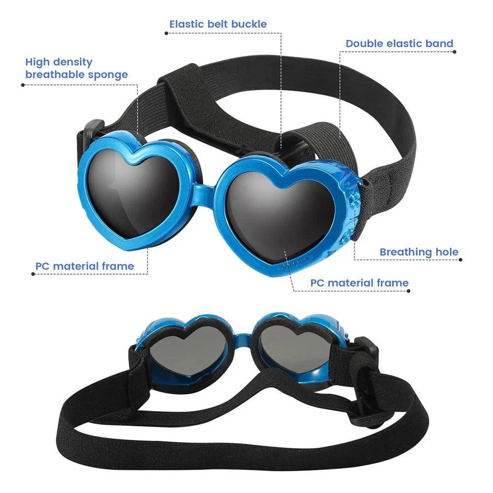 Stylish Heart-Shaped Dog Sunglasses
