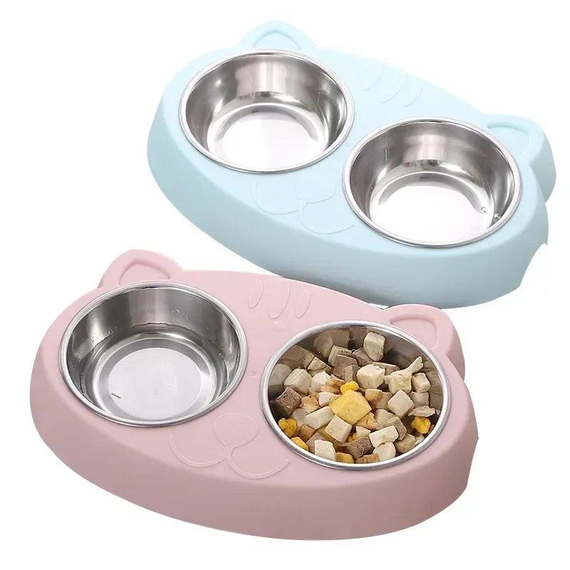 Macaron Double Pet Bowl Set