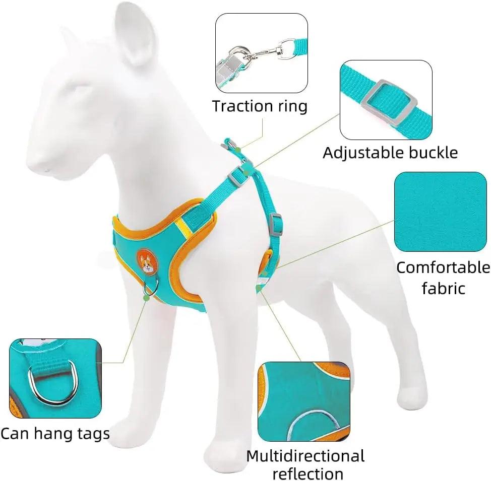 Reflective Pet Harness & Leash
