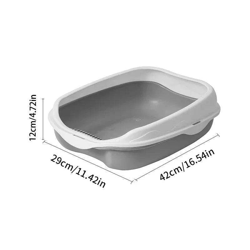 Spatter-Proof Semi-Enclosed Litter BoxDescription:
Say goodbye to messy floors! This semi-enclosed litter box keeps your cat’s space clean and your home odor-free while providing comfort and privacy forRegal Pet PalaceRegal Pet PalaceSpatter-Proof Semi-Enclosed