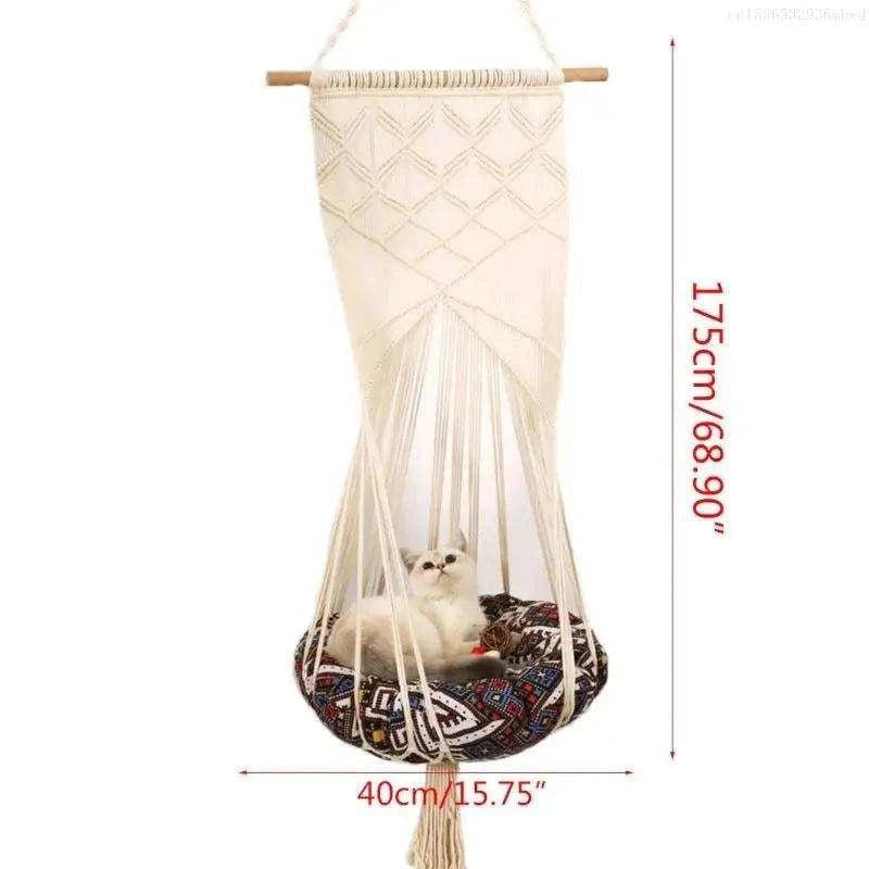 Soft Hanging Bed SwingDescription:
Treat your furry friend to the perfect nap spot with this cozy hanging bed. Its soft mesh material offers comfort and support, making it ideal for catsRegal Pet PalaceRegal Pet PalaceSoft Hanging Bed