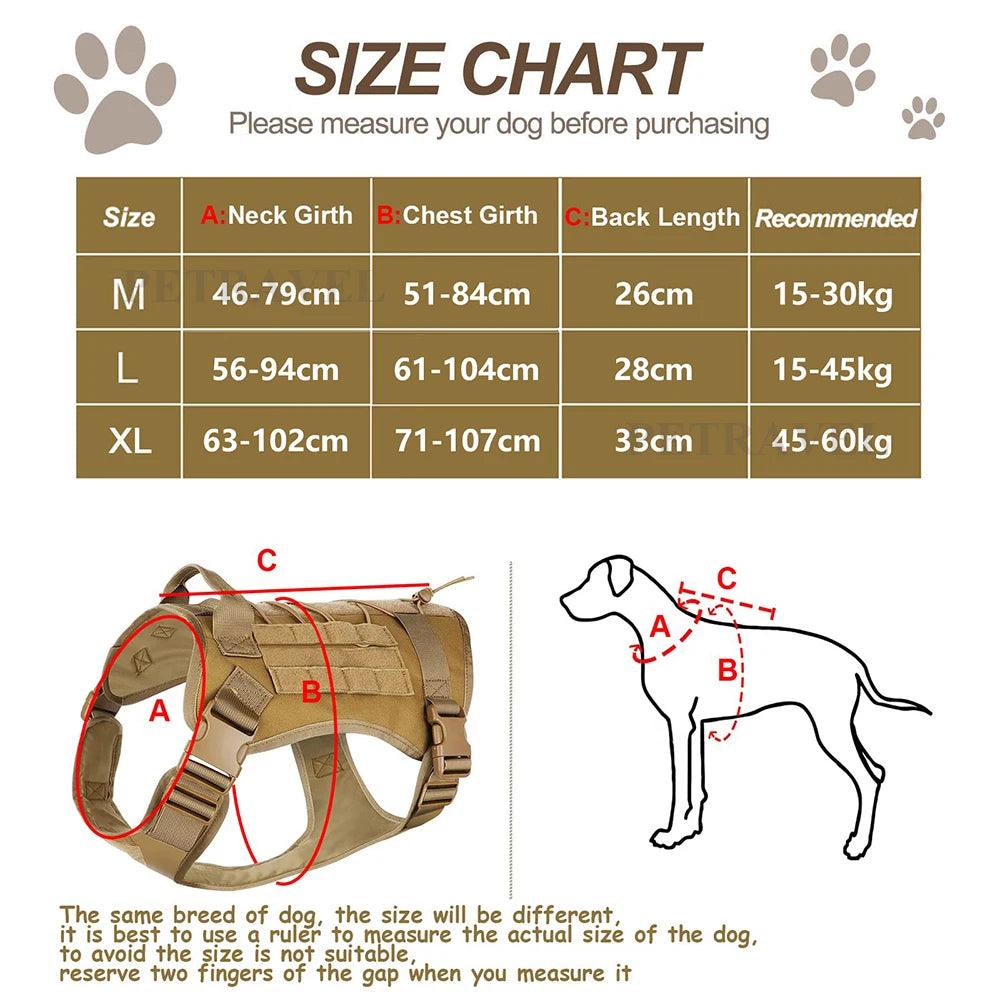 Tactical Dog Harness Set