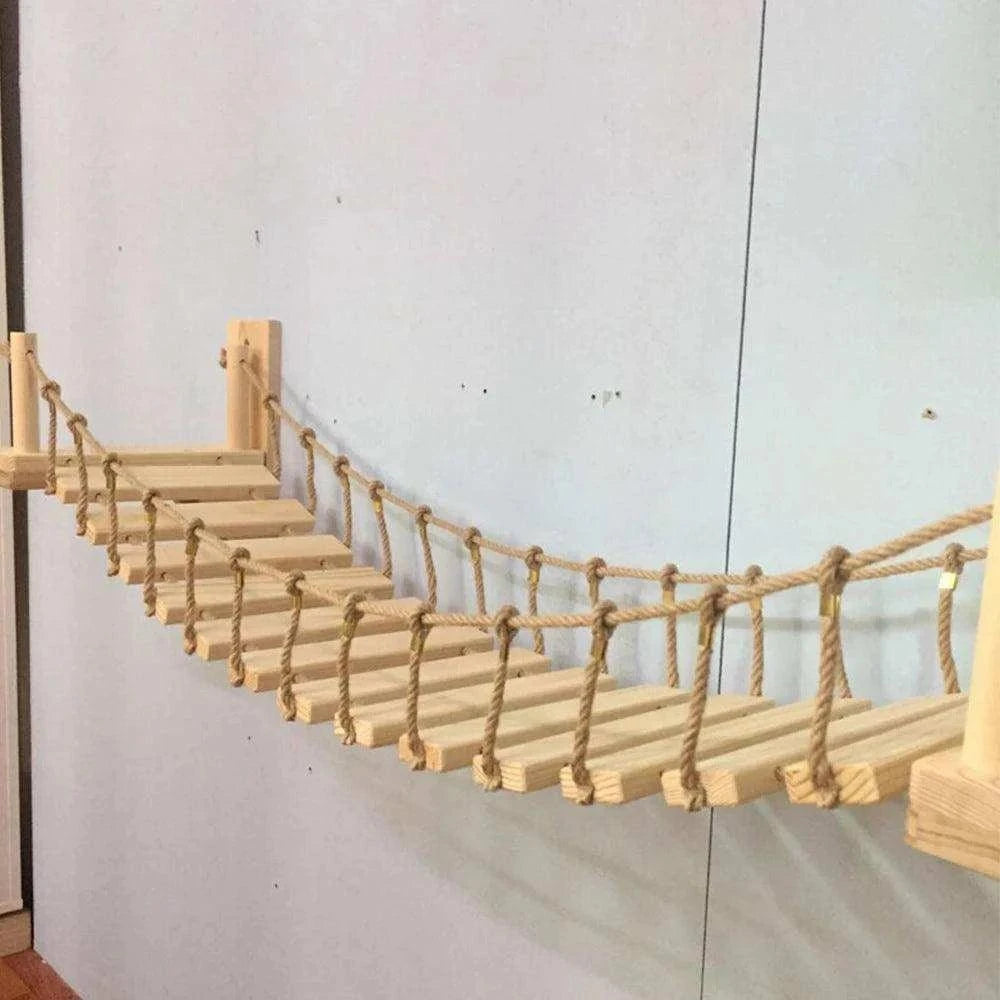 Wall-Mounted Cat Bridge LadderDescription:
Transform your cat’s world with this 100CM wall-mounted bridge ladder. Perfect for climbing, lounging, and jumping, it provides endless adventure whileRegal Pet PalaceRegal Pet PalaceWall-Mounted Cat