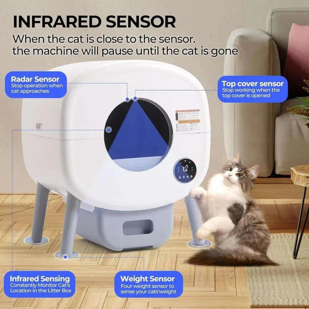 Smart Automatic Self-Cleaning LitterDescription:
Say goodbye to scooping! This self-cleaning litter box keeps your home odor-free and fresh, giving your cat a clean space while you enjoy hassle-free mRegal Pet PalaceRegal Pet PalaceSmart Automatic Self-Cleaning