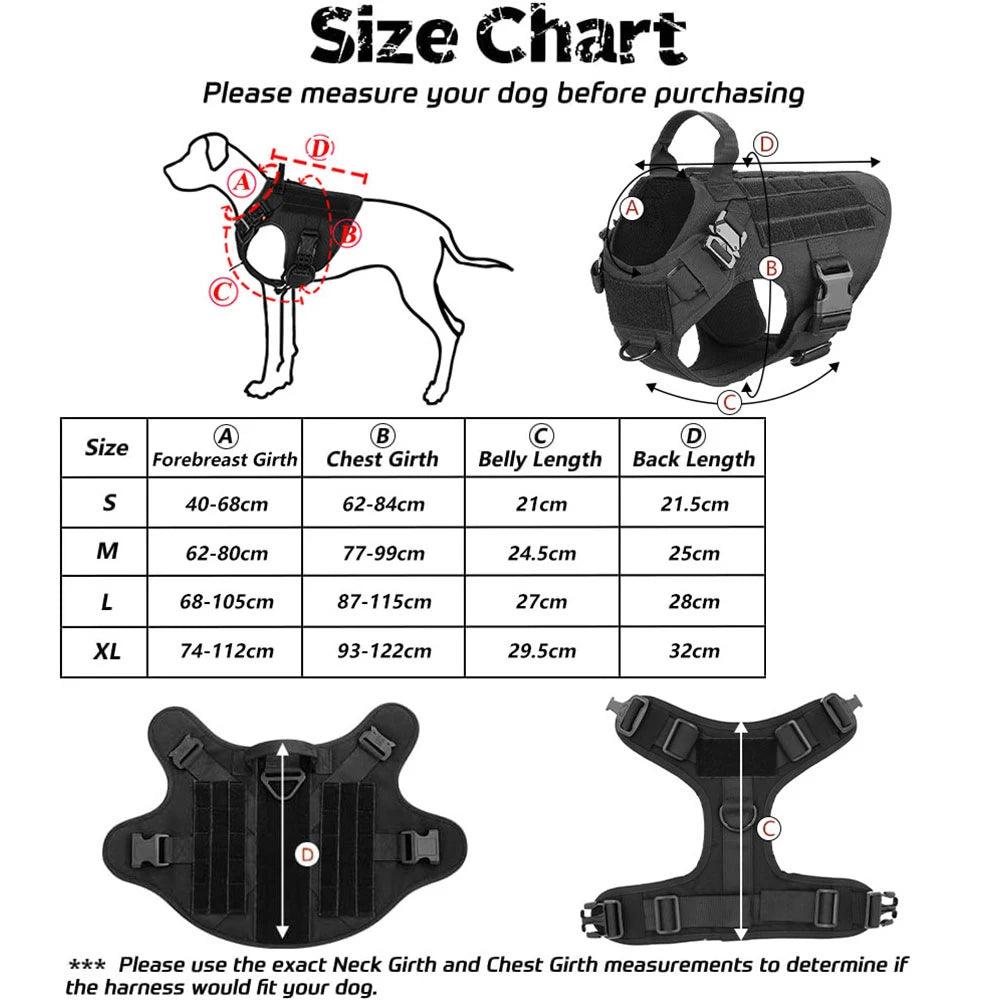 Tactical Dog Harness Set