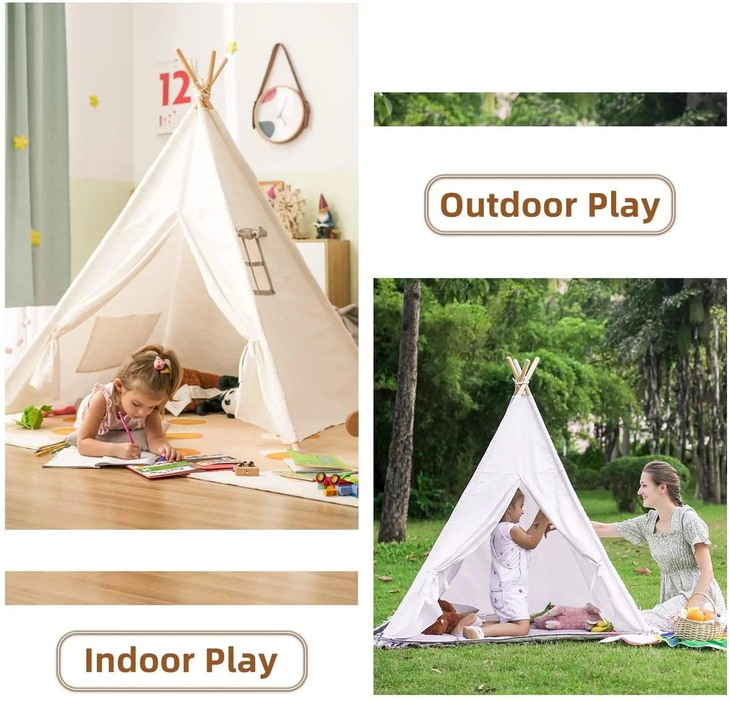 Kids Portable Tipi Play Tent