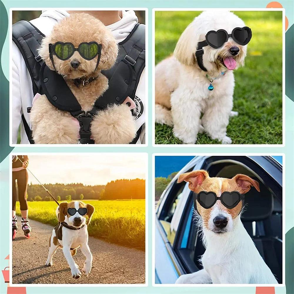 Stylish Heart-Shaped Dog Sunglasses
