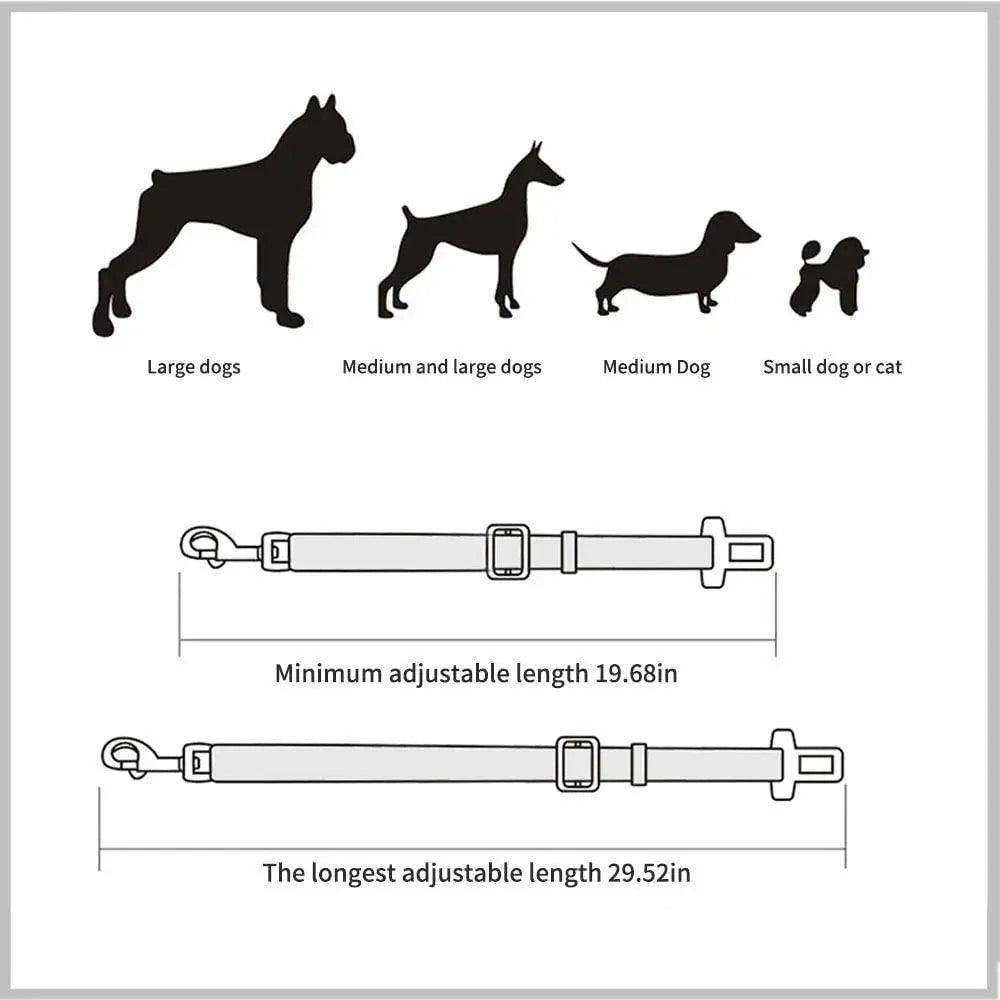 Adjustable Dog Car Seat BeltDescription:
Traveling with your furry friend has never been easier! This adjustable pet car seat belt ensures your pet’s safety and comfort during every ride, prevRegal Pet PalaceRegal Pet PalaceAdjustable Dog Car