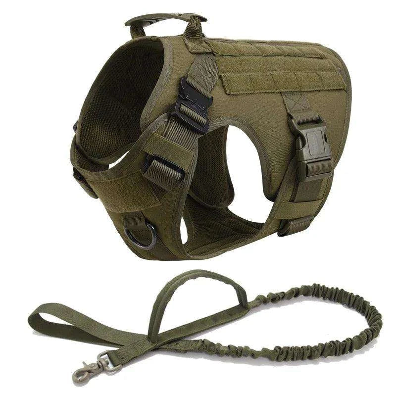 Tactical Dog Harness SetDescription:
Gear up your dog for any adventure with this military-style harness! Perfect for training and outdoor activities, it provides comfort, control, and durRegal Pet PalaceRegal Pet PalaceTactical Dog Harness