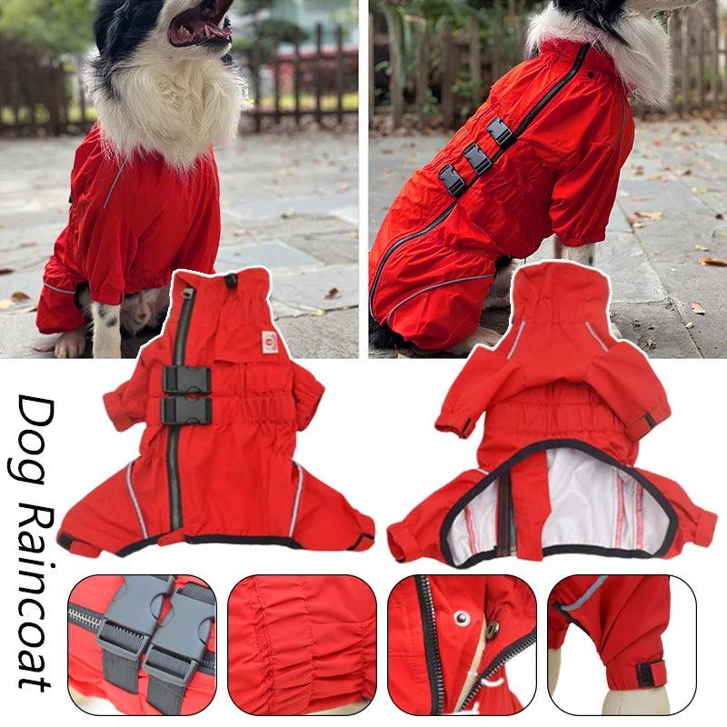 Waterproof 4-Legged Dog Raincoat