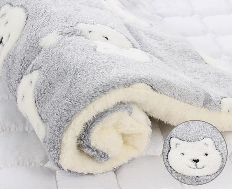 Cozy Bear Pattern Pet Bed
