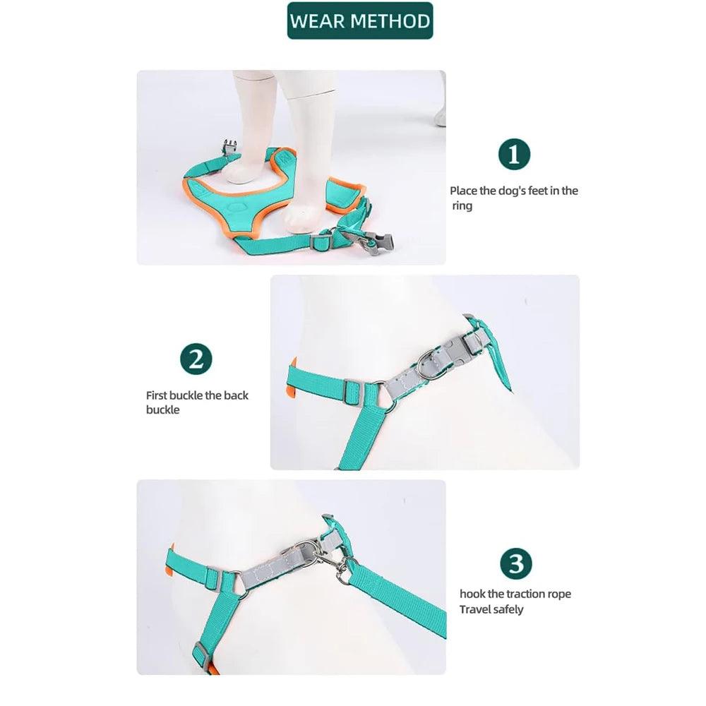 Reflective Pet Harness & Leash