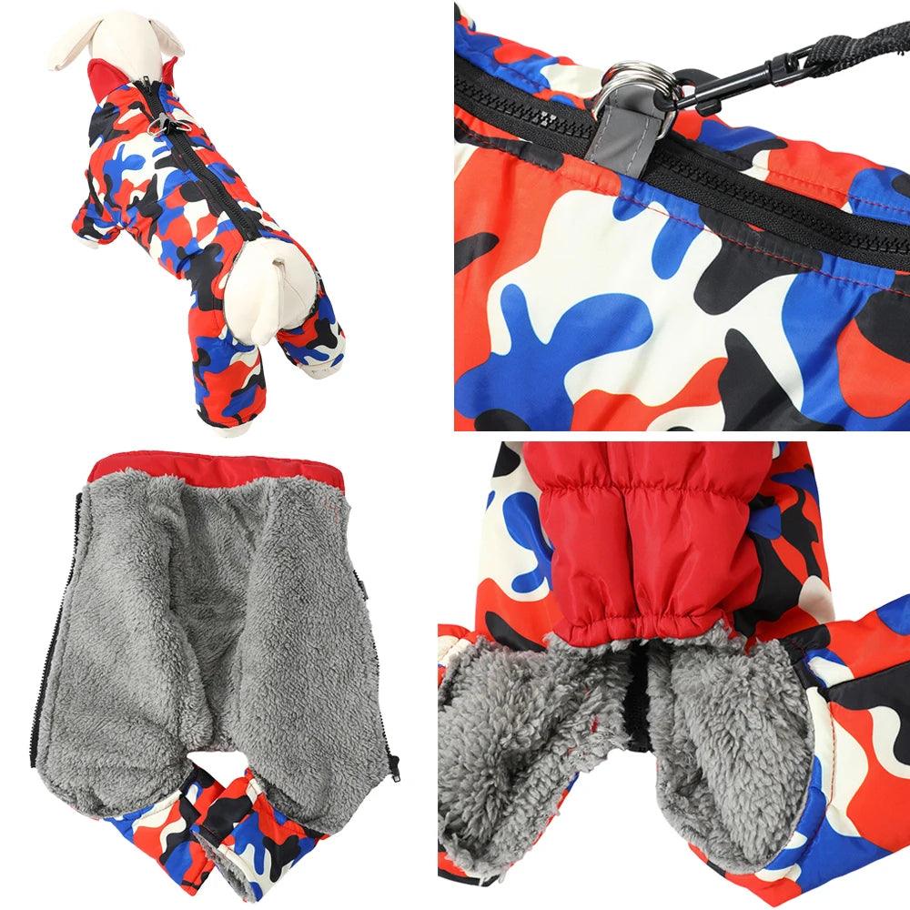 Waterproof Fleece Dog Jumpsuit