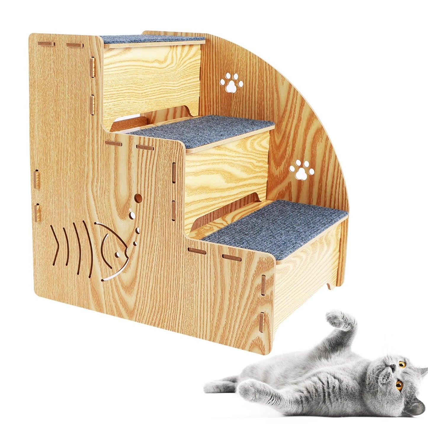 3-Tier Pet Stairs for Dogs