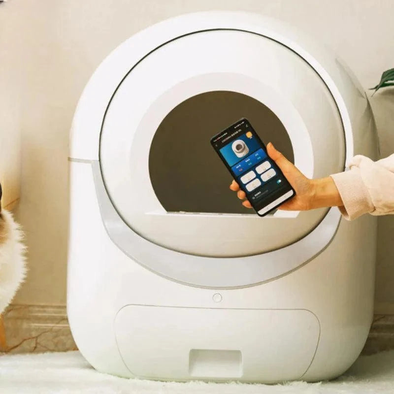 Smart Self-Cleaning Cat Litter BoxDescription:
No more scooping! This extra-large, fully enclosed automatic litter box quietly cleans itself, controls odors, and provides a stress-free, hygienic spaRegal Pet PalaceRegal Pet PalaceSmart Self-Cleaning