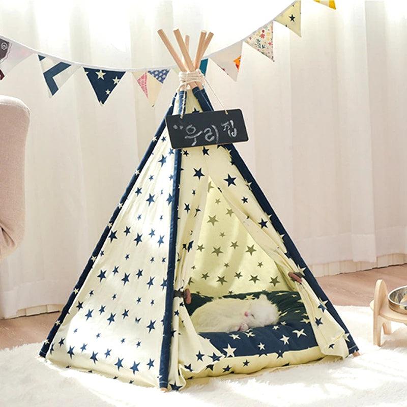 Portable Pet Teepee Bed