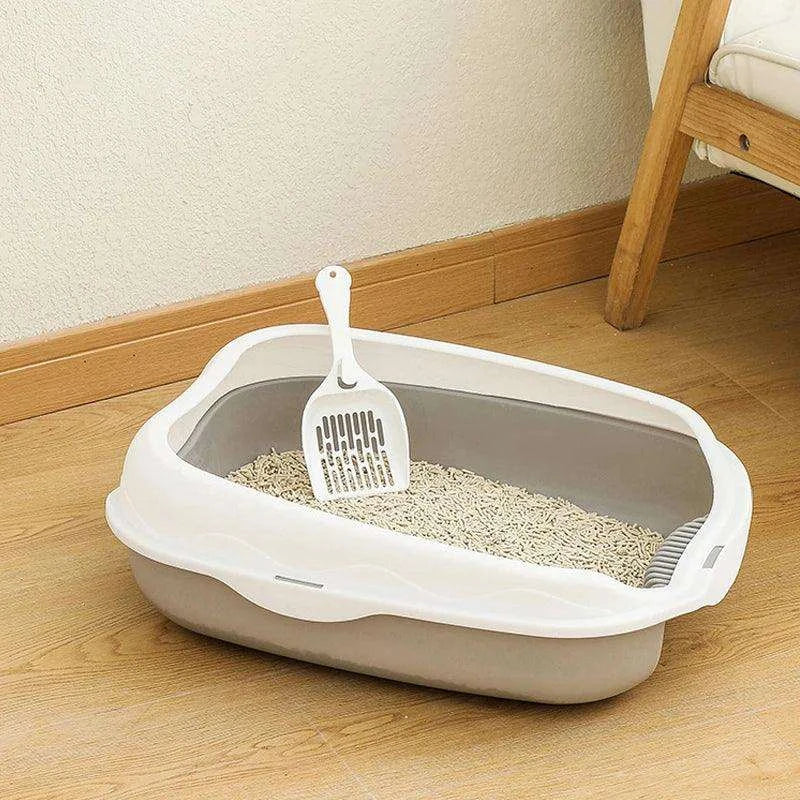 Spatter-Proof Semi-Enclosed Litter BoxDescription:
Say goodbye to messy floors! This semi-enclosed litter box keeps your cat’s space clean and your home odor-free while providing comfort and privacy forRegal Pet PalaceRegal Pet PalaceSpatter-Proof Semi-Enclosed
