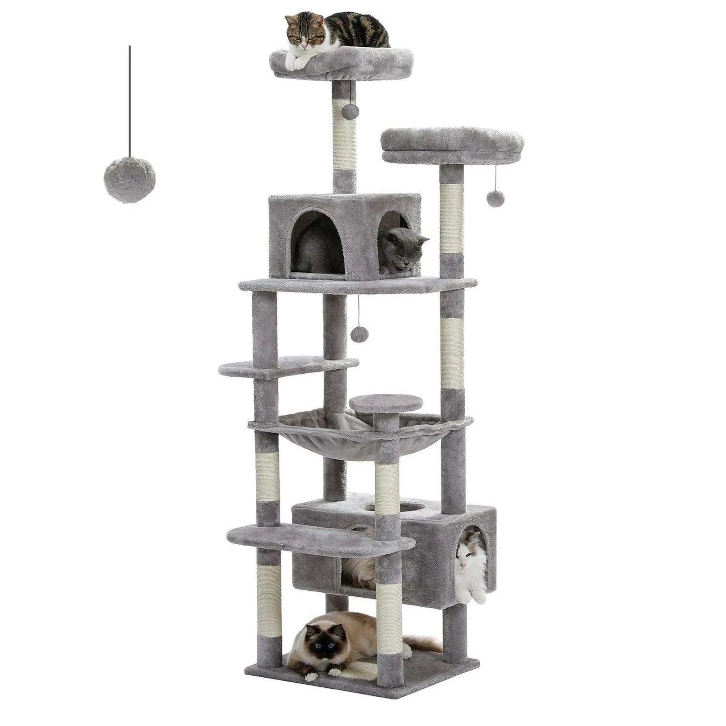 Large Cat Tree TowerDescription:
Give your cat the ultimate playground with this spacious multi-level tree. It’s designed for scratching, climbing, napping, and endless entertainment. PRegal Pet PalaceRegal Pet PalaceLarge Cat Tree