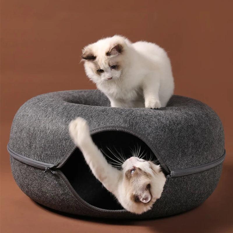 2-in-1 Cozy Cat Tunnel