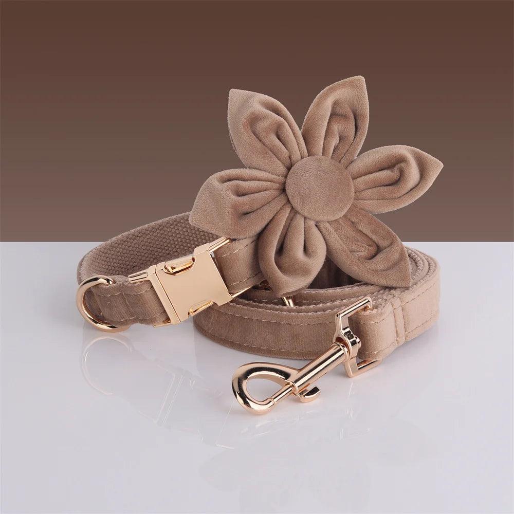 Soft Velvet Pet Harness Set