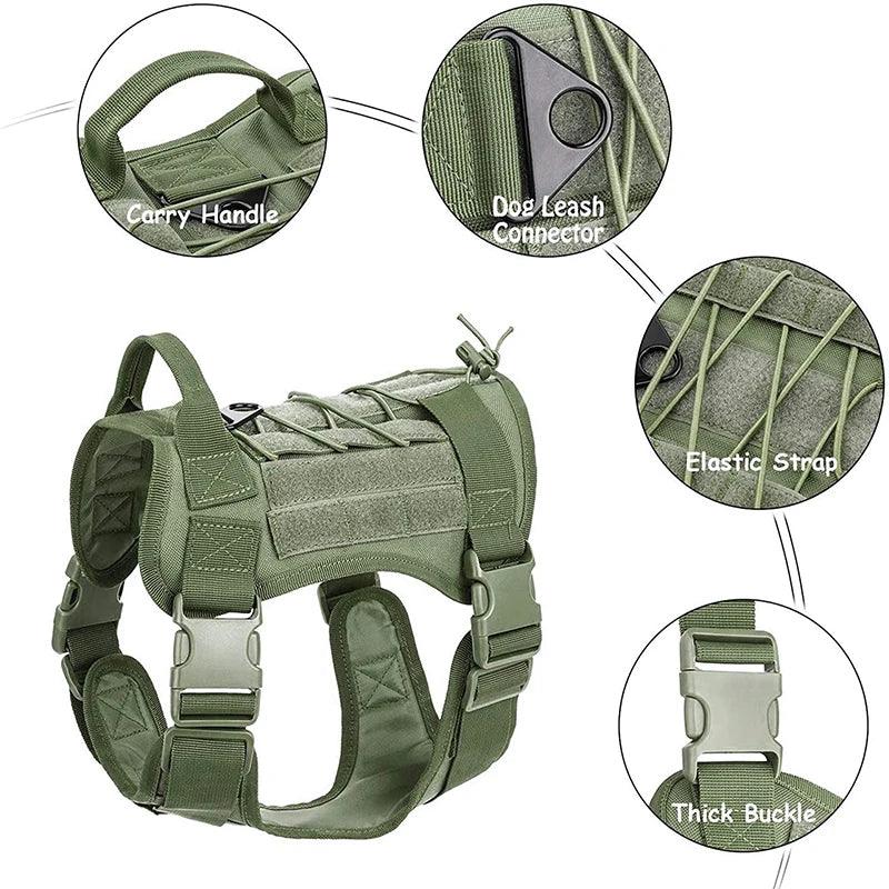 Military-Grade Tactical Dog Harness