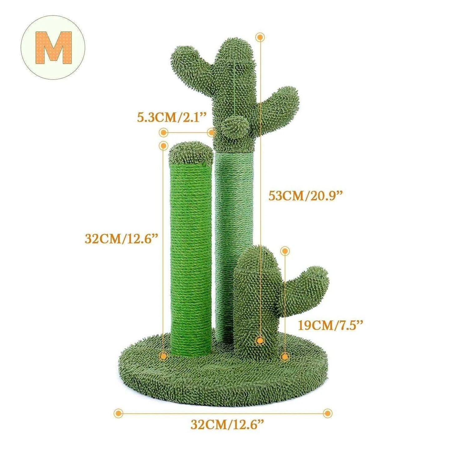 Cactus Cat Scratcher PostDescription:
Transform your cat’s scratching routine into fun! This cactus-shaped cat scratcher features three scratching poles and a dangling interactive ball—perfeRegal Pet PalaceRegal Pet PalaceCactus Cat
