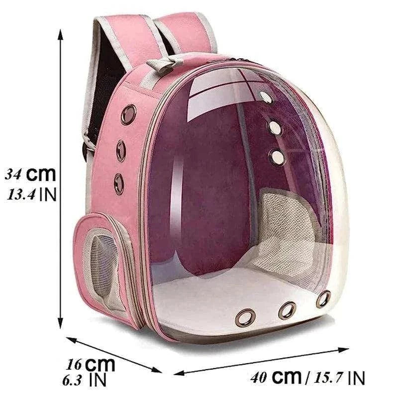 Space Capsule Pet BackpackDescription:
Turn heads while giving your pet a cozy, breathable travel experience. This transparent bubble backpack keeps them safe, stylish, and close on every adRegal Pet PalaceRegal Pet PalaceSpace Capsule