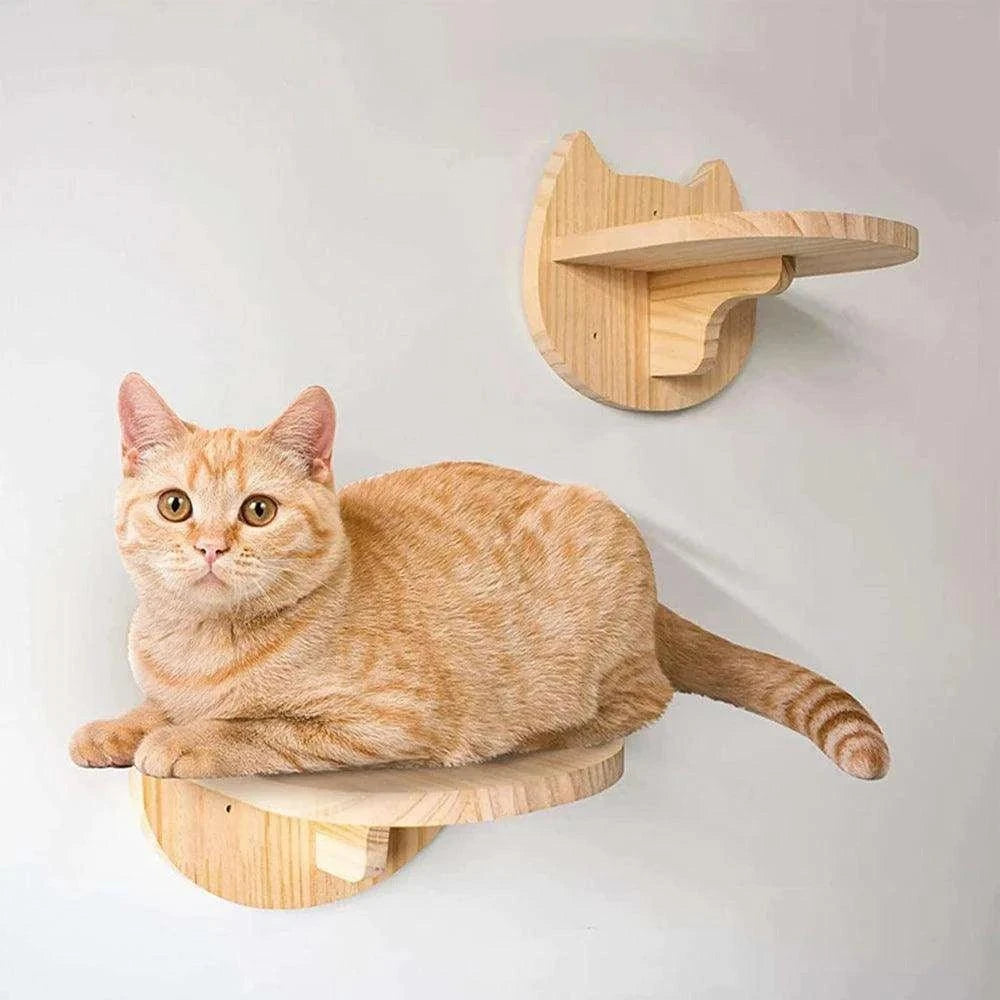 Wall-Mounted Cat Climbing ShelfDescription:
Elevate your cat’s playtime with this four-step wall-mounted stairway. Perfect for climbing, scratching, and resting, it transforms any wall into a verRegal Pet PalaceRegal Pet PalaceWall-Mounted Cat