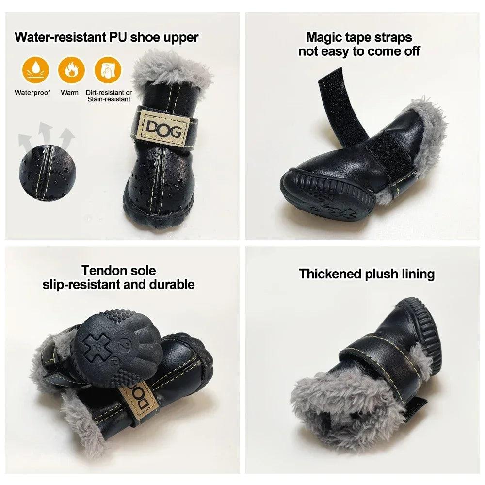 Plush Winter Dog Booties