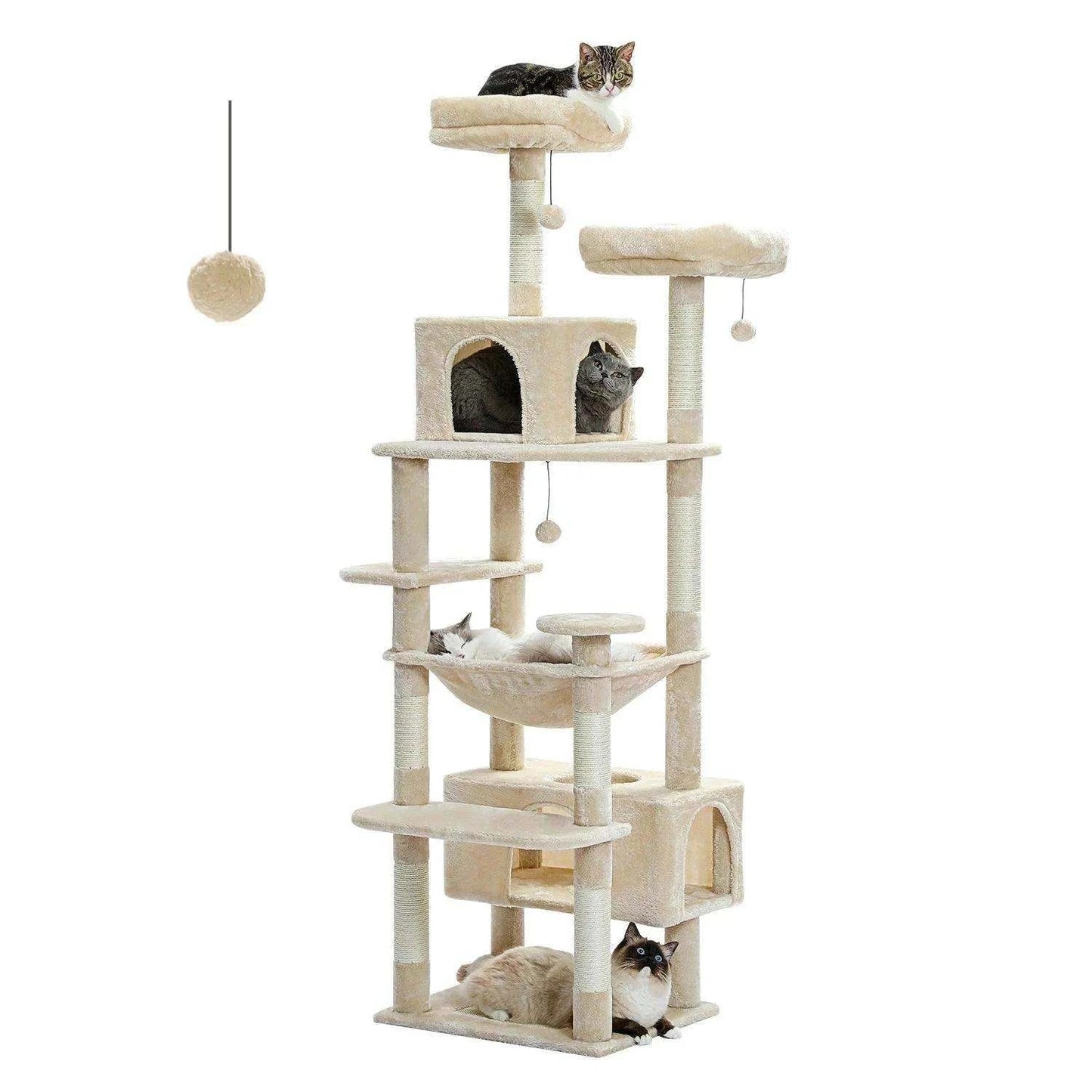 Large Cat Tree TowerDescription:
Give your cat the ultimate playground with this spacious multi-level tree. It’s designed for scratching, climbing, napping, and endless entertainment. PRegal Pet PalaceRegal Pet PalaceLarge Cat Tree