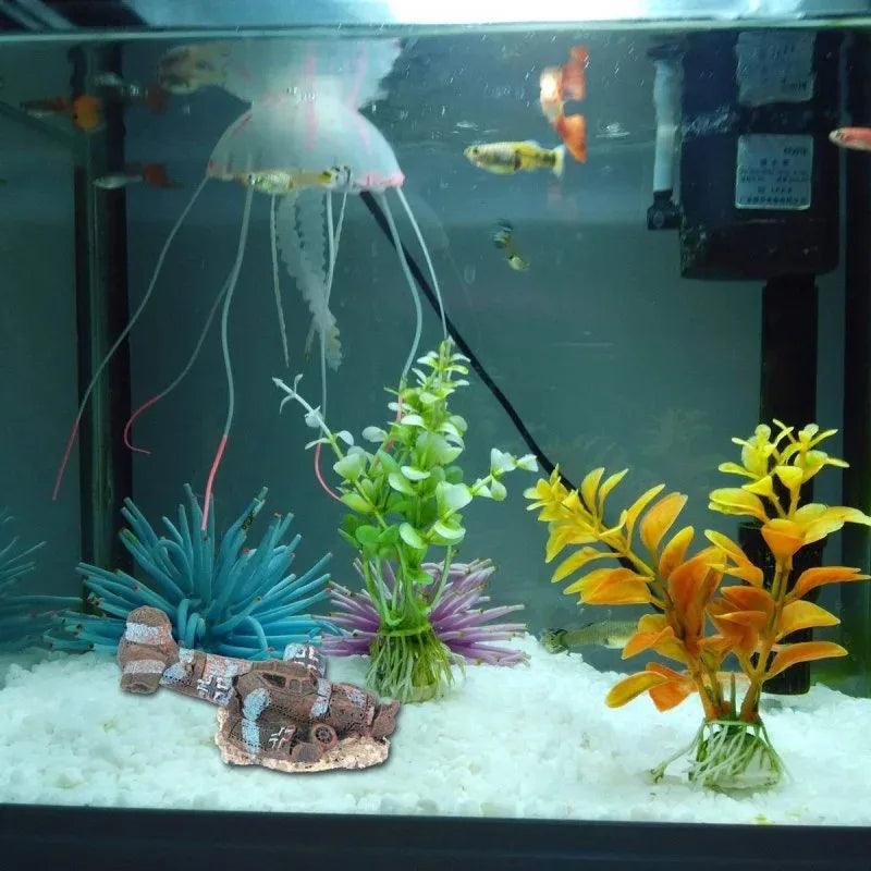 Mini Resin Plane Aquarium Décor