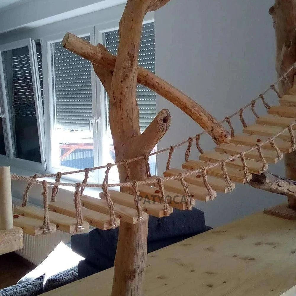 Wall-Mounted Cat Bridge LadderDescription:
Transform your cat’s world with this 100CM wall-mounted bridge ladder. Perfect for climbing, lounging, and jumping, it provides endless adventure whileRegal Pet PalaceRegal Pet PalaceWall-Mounted Cat